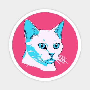 Vaporwave Cat Magnet